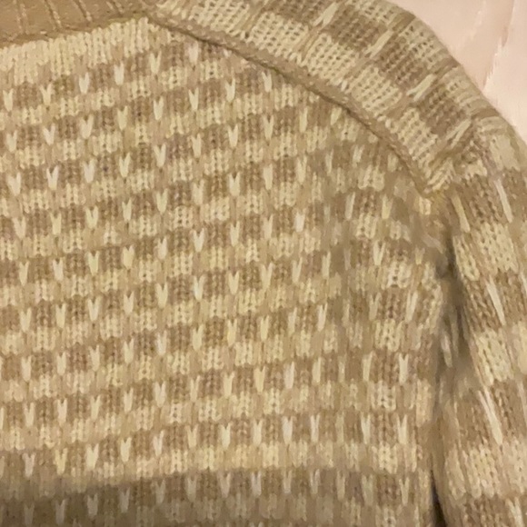 Everlane The Cloud Checkered Sweater, Size XXS Color Tan - Picture 7 of 9